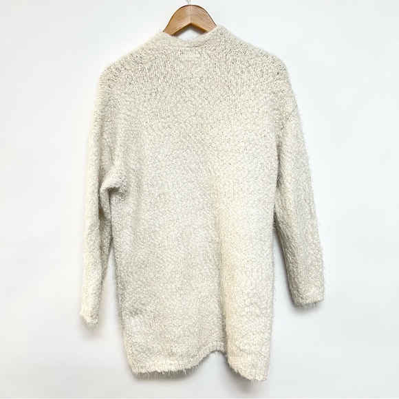Rip Curl Snow Drify Fuzzy Boucle Cardigan Sweater Open Teddy Knit Size Small - Picture 10 of 12